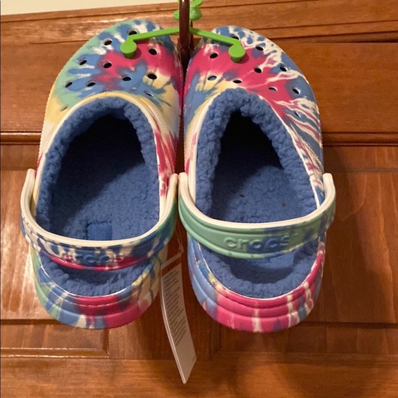 Unisex CROCS Tie Dye Mules with Lined Inside Size Men 8/Woman 10 NWT - Picture 3 of 10